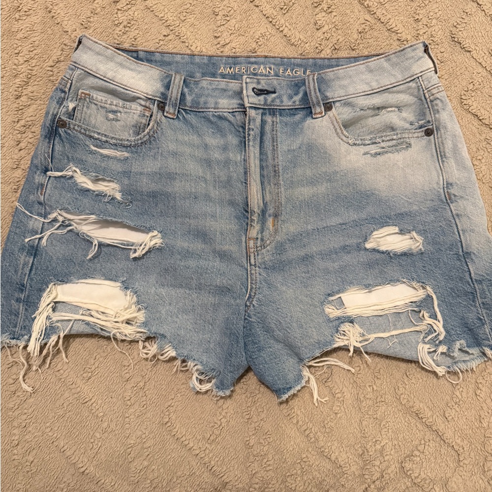 American Eagle Outfitters Ripped Blue Jean Shorts
